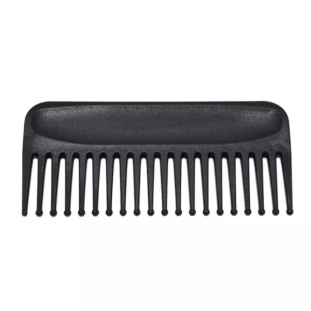 Black Plastic Comb Super Wide Tooth Comb