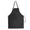 Cross Strap Black Canvas Barber Apron