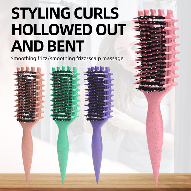 Hot Selling Salon Anti-static Smooth Comb Styling Curls Hollowed Massage Comb