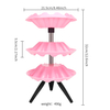 Salon Beauty Portable Nail Polish Shelf Pink Multi layer Display Stand Cosmetics Nail Polish Storage Rack