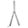 Hairdressing Salon Folding Stainless Steel Comb Beard Brush Knife Comb