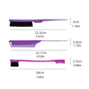 3 Pieces Hair Brush Set,Hair Styling Comb Including Dual Sided Edge Brush & Rat Tail Comb and Teasing Comb for Women Girl Barber