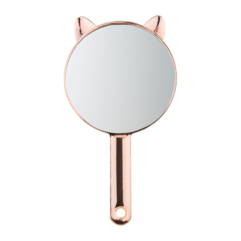 Handheld Lovely Cat Makeup Vanity Mirror With Handle Hand Mirror SPA Salon Compact Mirrors Cosmetic Mirror For Women