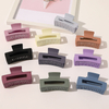 Frosted Geometric Barrette Ponytail Holder Hair Accessories Large Hair Claws Acetate Hair Clip Big Size Square Hair Crabs Clip