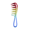 1 Pcs Wide Tooth Shark Plastic Comb Detangler Curly Hair Salon Hairdressing Comb Massage For Hair Styling Tool for Curl Hair