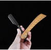 New Wood Handle Stainless Steel Folding Razor Hair Salon Hairdressing Shaver Barber Knife Holder Gift giving