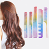 Professional Haircutting Wide Tooth Long Rainbow Combs for Salon Hairdresser Barber Shop Anti-Static Rainbow Hairbrushes