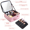 New Smart LED Makeup Bag With Mirror Large Capacity Professional Waterproof PU Leather Travel Cosmetic Case For Women
