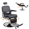 Reclining Barber Chair Hydraulic Salon Chair with Adjustable Headrest And Heavy Duty Base for Hair Cutting