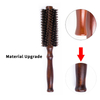 Wholesale Wood Handle Round Roll Comb Rat-Tail Shaped Straight Hair Curly Hair Roll Brush