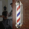 Barber Pole Light Rotating Hair Salon Shop Sign Stripe Barber Pole Stand Lamp Windproof Lighting Rainproof LED Lights for Indoor