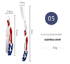 3/5pc Hairdressing Oil Head Hairdressing Comb Shaving National Flag Broken Hair Sweeping Soft Hair Cleaning Brush Razor Rack Set