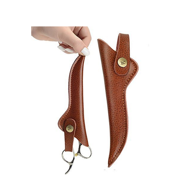 Barber Scissors Pouch Holder Holster Leather Hair Shears Bag Leather Scissor Case