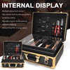 Aluminum Password Hair Cutting Grooming Kit Storage Barbershop Suitcase Hairdressing Toolbox