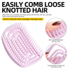 Purple Hollow Square Massage Brush with Dry and Wet Dual Use Portable Scalp Massager