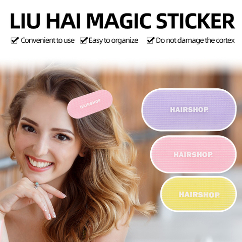 Salon Tool Vintage Logo Printing Clips Bands Elastic Hair Sticker Gripper Pad Extensions