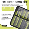 Hairdressing Salon Large Wide Tooth Comb Set Hair Style Head Styling Common Comb 6 Pcs