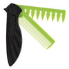 2 in 1 Black PP Foldable Styling Comb High Quality Flip Beard Comb Multifunctional Pocket Comb for Salon