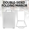 Portable 180° Barber Mirror 2 Way Hair Cutting Fold Makeup Mirror Hair Salon Mirror