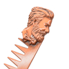 Steel Carved Men Beard Oil Head Comb