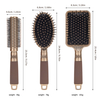 Nylon Bristle Custom Logo Massage Paddle Curly Detangling Air Cushion Comb Set 3 PCS