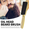 High Quality 100% Nylon Bristles Oil Head Durable Beard Brush Set For Men