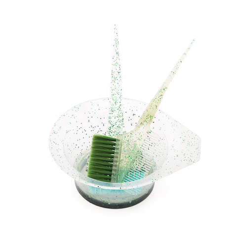Hair Dying Mixing Color Crystal Brush And Bowl Set Coloring Hair Dye Bowl Kit Accessories for Barber Center