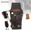 Barber Salon Scissors Bag Hairdressing Waist Bag Hairdresser Grooming PU Tool Leather Bag