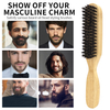 High Quality Soft Bristles Hair Beard Brush Men Round Beard Brush Wooden Handle Shaving Brush
