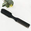 Double-sided Comb Brush Black Small Beard Styling Brush Professional Shave Beard Brush Barber Vintage Carving Cleaning Brush