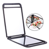 Foldable Double Sided Salon Barber Hand Mirror with Comfy Grip Twin Handles