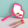 1PC Handheld Makeup Mirror Lip Shape Makeup Vanity Mirror With HandleSalon Compact Mirrors Cosmetic Mirror For Women