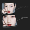 1pc Women Fashion Black Portable Makeup Mirror Smooth Double-Sided Folding Small Square Mirror Fit Travel Make Up Tools