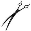 9 Inch Hairdressing Scissors Professional Pet Grooming Curved Downward Scissors Salon Barber Hair Shears for Dogs and Animal