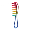 Wide Tooth Combs Colorful Electroplating Retro Oil Head Comb Men's Women Curly Detangle Hair Brush Hairdressing Styling Tool