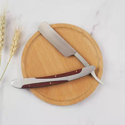 Stainless Steel Folding Shave Knife Handle Beard Straight Razor Hair Dressing Tool Men Manual Convenience Hair Trimmer Shaver