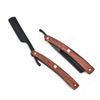High Quality Manual Wooden Handle Shaving Razor Men's Razor Professional Barber Hair Cut Razor Change Blade Type Shaving Knife