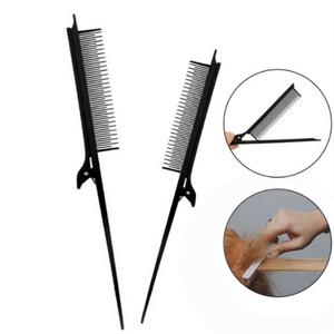  Teasing Comb Tail Hair Brush with Clip Professional Hairdressing Combs Hair Dyeing Highlighting Barber Comb Salon Styling Tools Teasing Comb Tail Hair Brush with Clip Professional Hairdressing Combs 