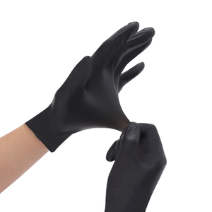 100PCS PVC Powder Free Black Nitrile Gloves Kitchen Household Clean Tool Garden/Barber/Makeup Disposable Waterproof Work Gloves