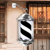 Roting Barber Pole Light with Hanging Rack Werproof Lamp Lighting Salon Sign LED for Outdoor Beauty Salon EU Plug