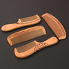 Natural Peach Wood Anti-Static Massage Comb Tooth Massage Classic Comb