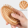 1PCS Bamboo Hair Brush Airbag Paddle Massage Combs Solid Wood Cushion Anti-Static Scalp Brush Hair Care Healthy Massager Comb