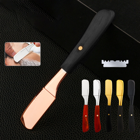 Hairdressing Razor Shaver Stylist Vintage Scraper Hair Razor And Blades Holder Handle Razor Holder Gift
