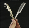 Stainless Steel Folding Shave Knife Handle Beard Straight Razor Hair Dressing Tool Manual Shaving Razor Men Gift