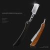 1P Wooden Trimmer Manual Shaver Professional Straight Edge Stainless Steel Sharp Barber Razor Folding Shaving Knife Shave Beard