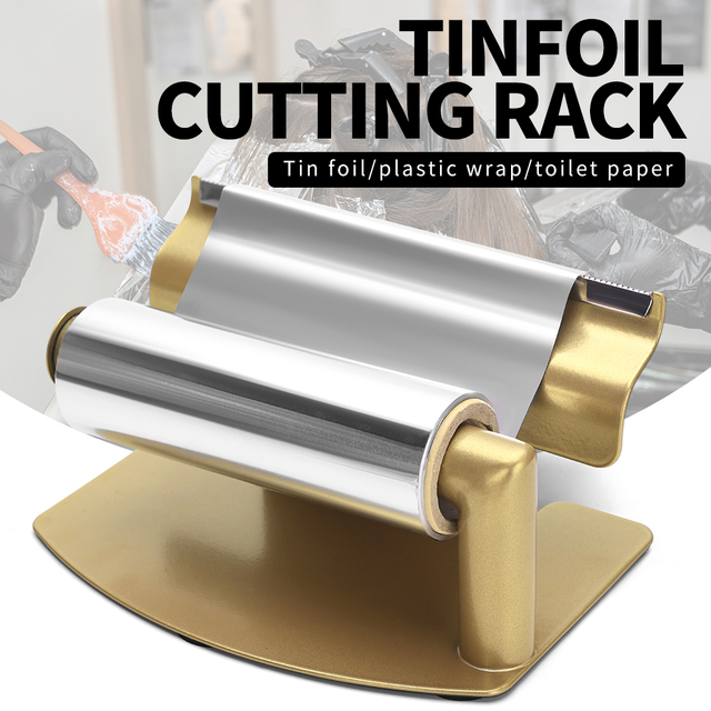 Salon Gold Color Tin Foil Cutter Plastic Wrap Convenient Fast Film Cutting Machine 