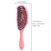 Pink Hollow Elastic Curl Defining Brush Frosted Material Curly Hair Styling Brush Scalp Massage Comb