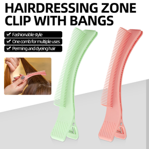 Hot Sale Plastic Green Hair Clips New Fashion Professional Salon Use Anti-slip Hair Clip