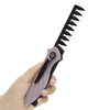 2 in 1 Black PP Foldable Styling Comb High Quality Flip Beard Comb Multifunctional Pocket Comb for Salon