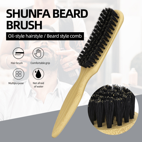 Durable Men Beard Brush Hair Mustache Shaving Facial Hairstyle Multipurpose Hair Beard Brush for Men